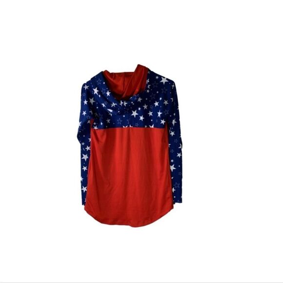 LuLaRoe NEW XS Red, White and Blue Amber‎ Hoodie - Picture 4 of 4